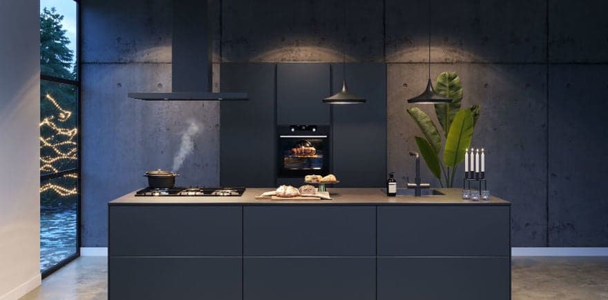 modern black kitchen