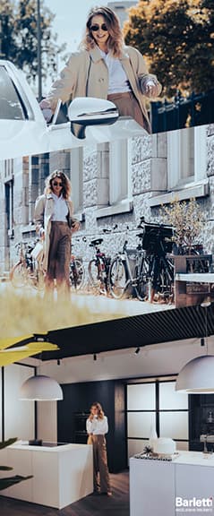 women by the car ,in the kitchen ,on street