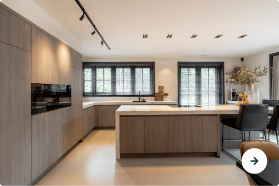 Open keuken houtlook