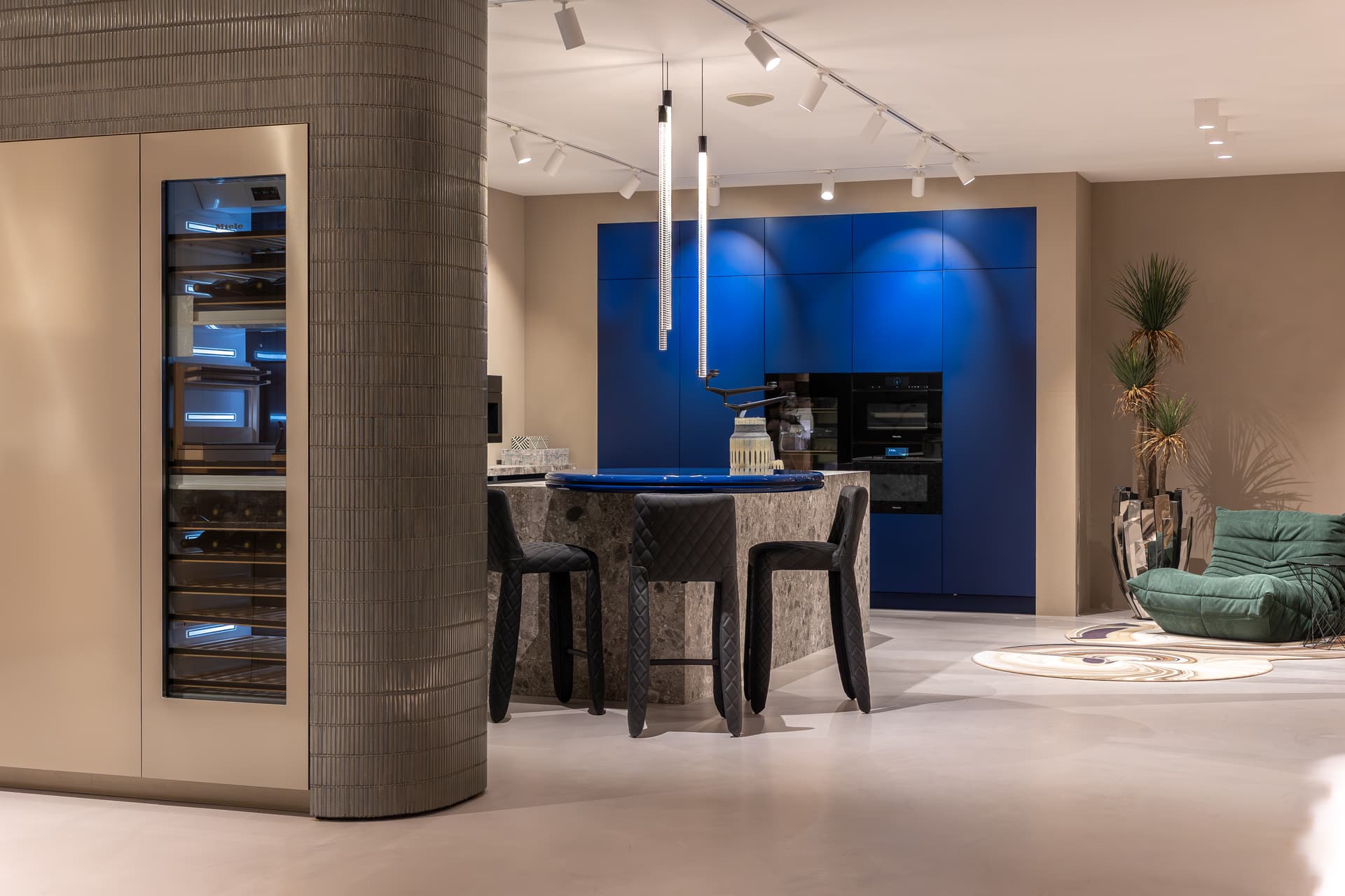Blauwe keuken