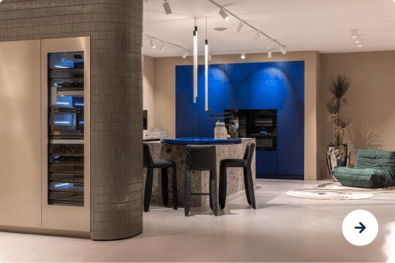 Blauwe keuken