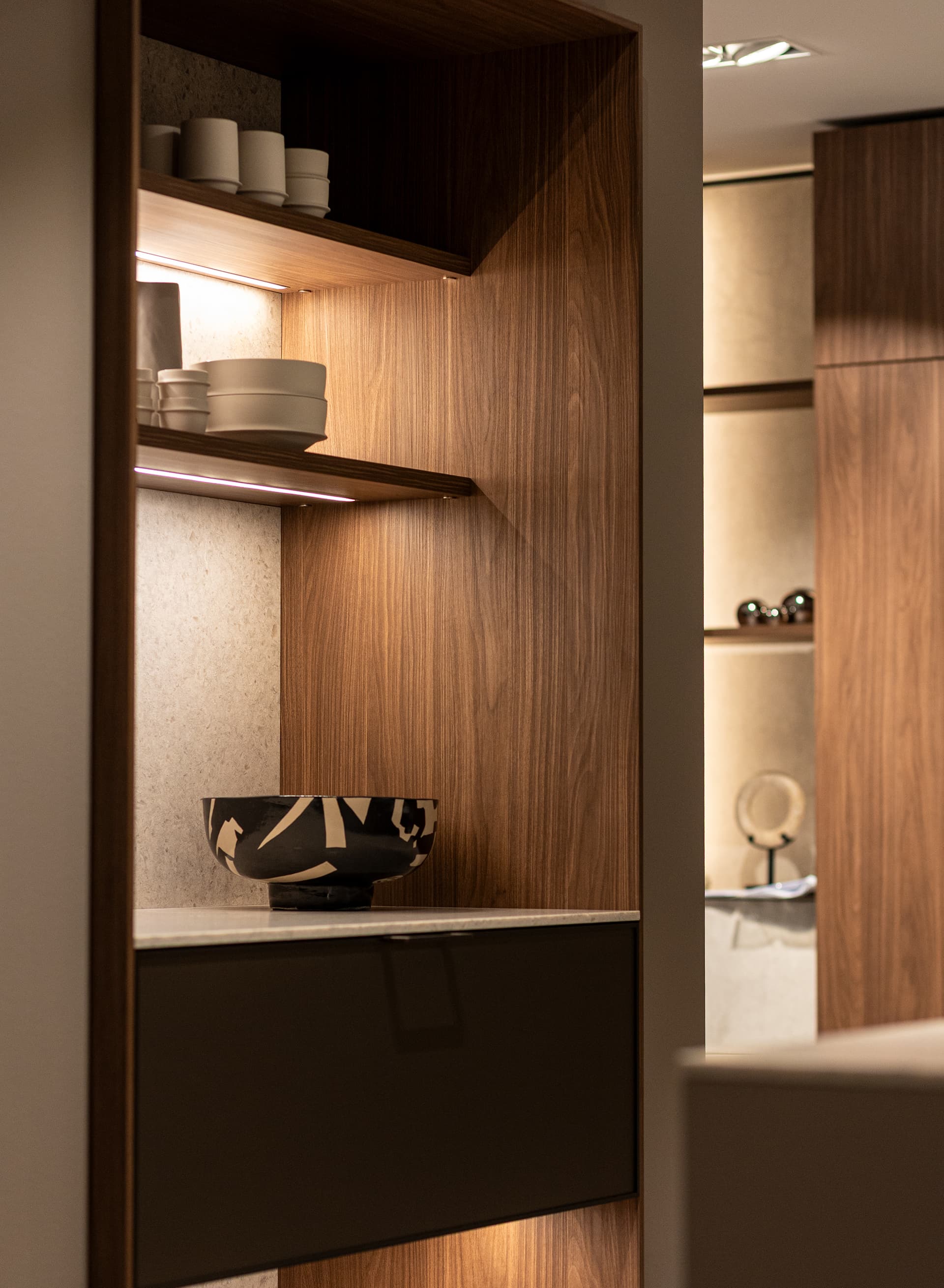 Verlichting in wandplank SieMatic keuken
