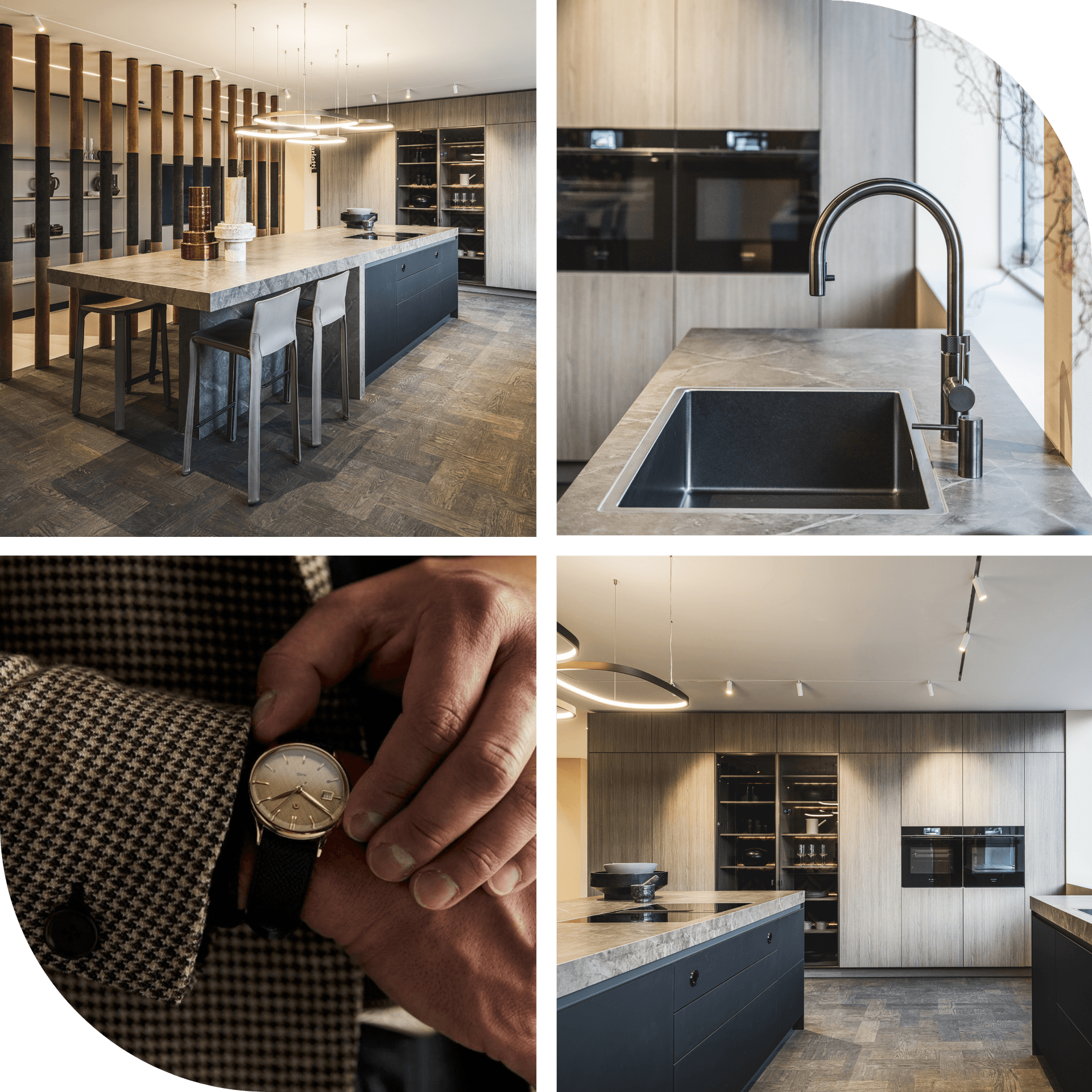 Houten eilandkeuken Barletti