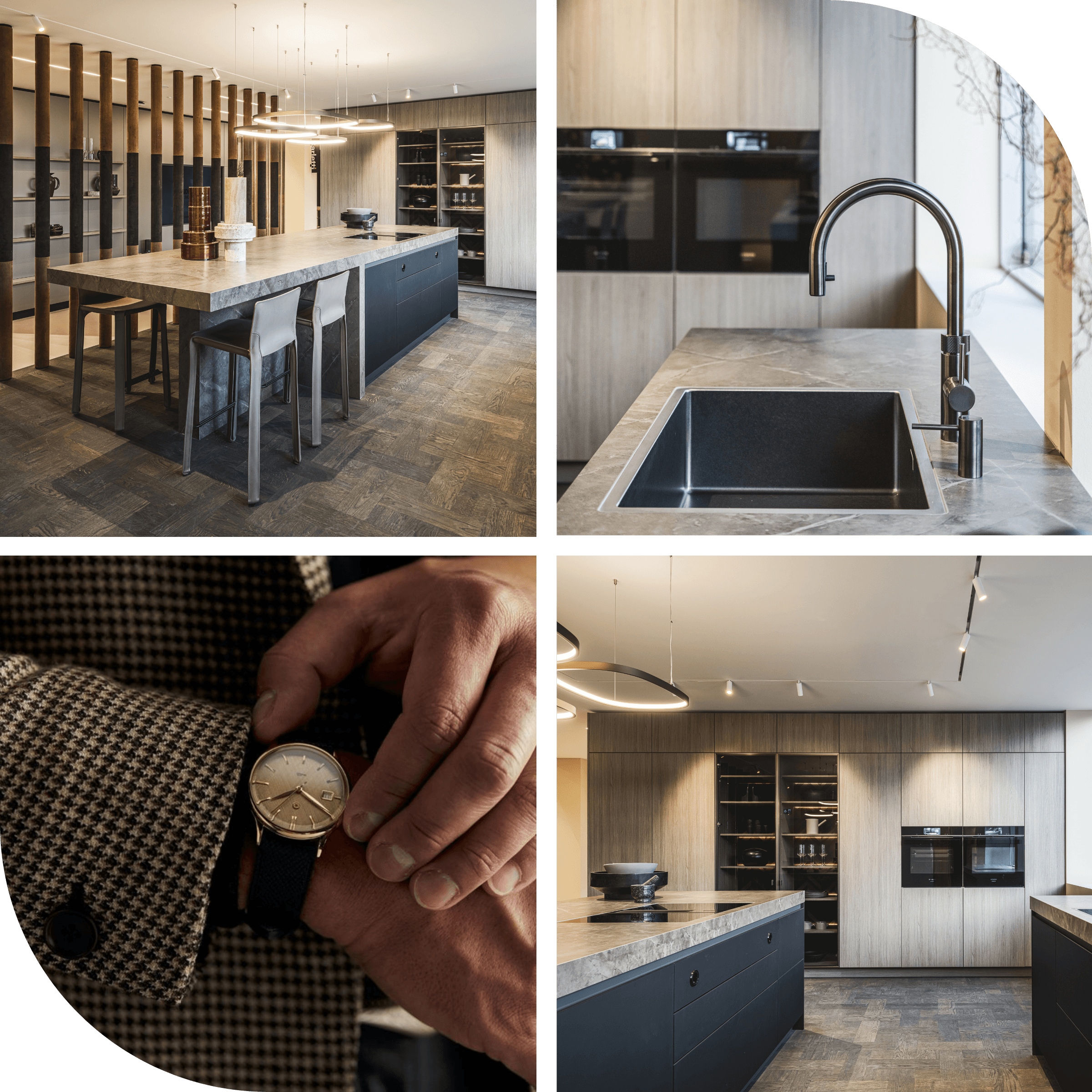 Houten eilandkeuken Barletti